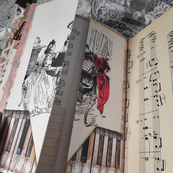 Vintage French Tapestry Junk Journal - Picture 13 of 17